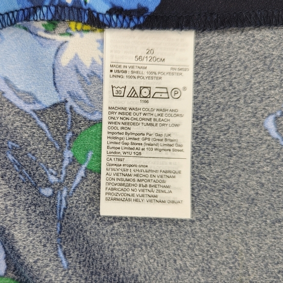 Banana Republic Floral Shift Midi Dress, Ruffle Hem, Women's size 20 - Picture 6 of 10